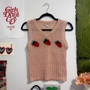 Strawberry Sweater Vest NWT